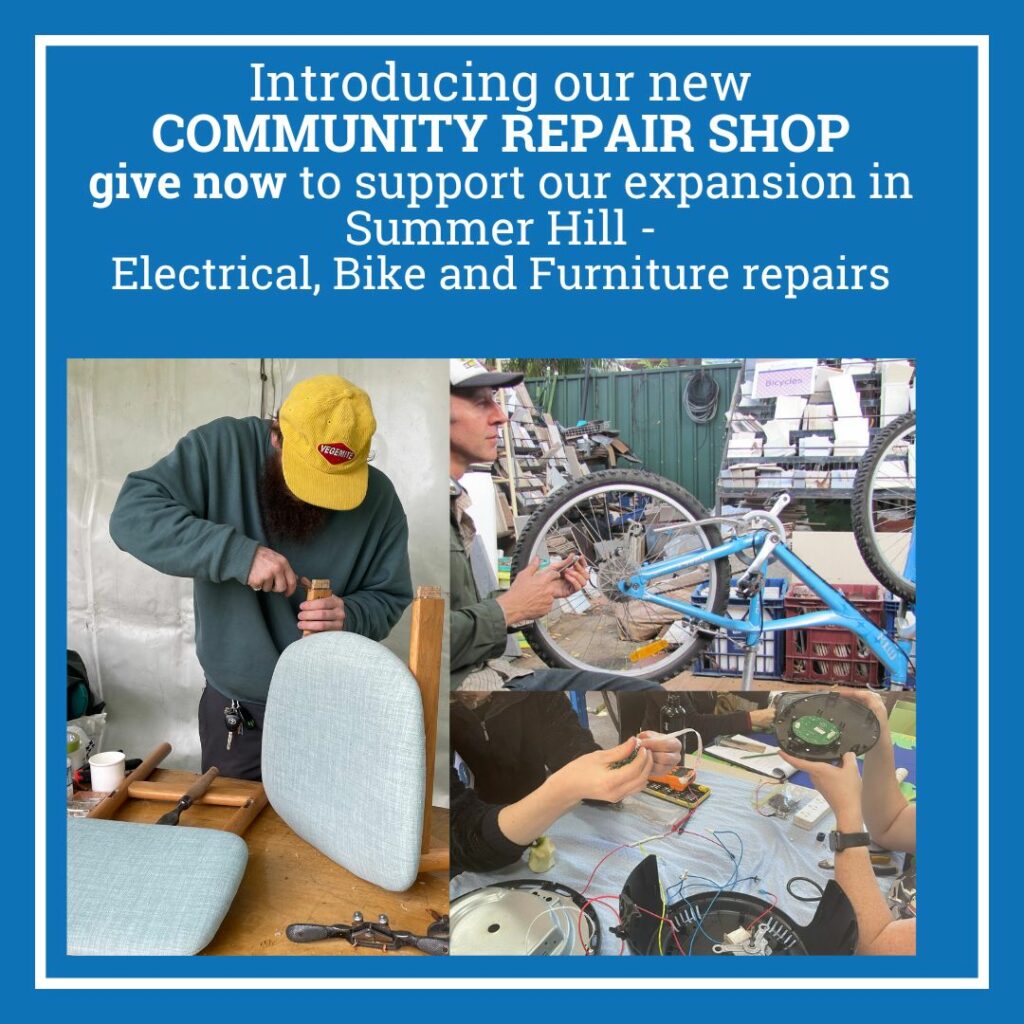 Give now to support COMMUNITY REPAIR SHOPS in Summer Hill