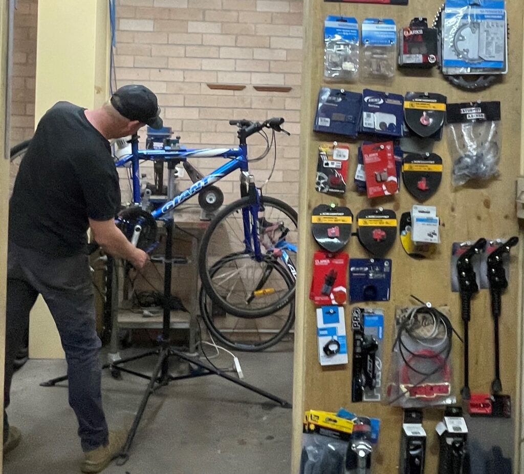 Bike repair shop at Summer Hill